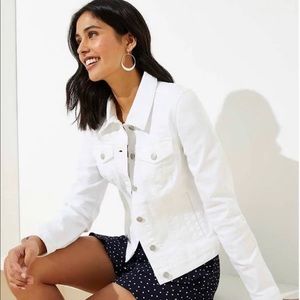 Loft White Denim Jacket